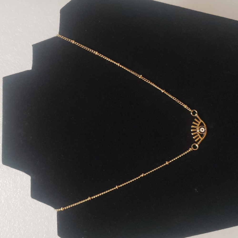 Gold Evil Eye Necklace